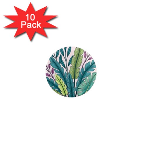 Illustrations Plants Nature Leaves 1  Mini Magnet (10 pack)  from ArtsNow.com Front