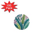 Illustrations Plants Nature Leaves 1  Mini Magnets (100 pack) 