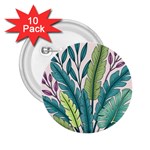 Illustrations Plants Nature Leaves 2.25  Buttons (10 pack) 