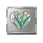 Illustrations Plants Nature Leaves Mega Link Heart Italian Charm (18mm)