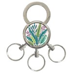 Illustrations Plants Nature Leaves 3-Ring Key Chain