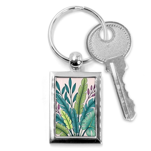 Illustrations Plants Nature Leaves Key Chain (Rectangle) from ArtsNow.com Front