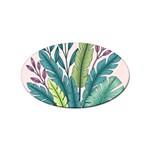 Illustrations Plants Nature Leaves Sticker (Oval)