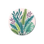 Illustrations Plants Nature Leaves Magnet 3  (Round)