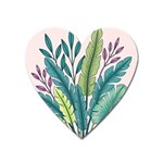 Illustrations Plants Nature Leaves Heart Magnet