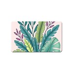 Illustrations Plants Nature Leaves Magnet (Name Card)