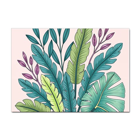 Illustrations Plants Nature Leaves Sticker A4 (10 pack) from ArtsNow.com Front