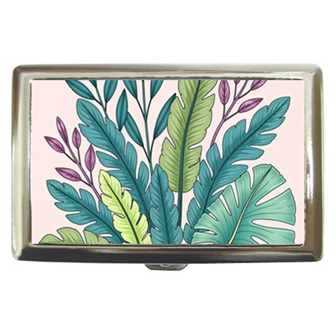 Illustrations Plants Nature Leaves Cigarette Money Case from ArtsNow.com Front