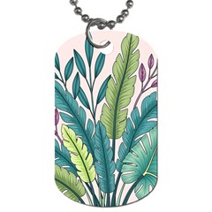 Illustrations Plants Nature Leaves Dog Tag (Two Sides) from ArtsNow.com Back