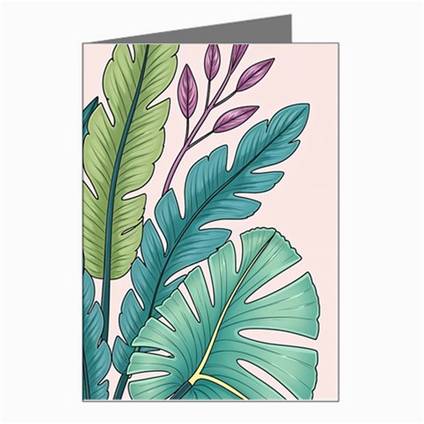 Illustrations Plants Nature Leaves Greeting Card from ArtsNow.com Left