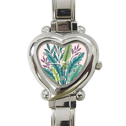 Illustrations Plants Nature Leaves Heart Italian Charm Watch from ArtsNow.com Front