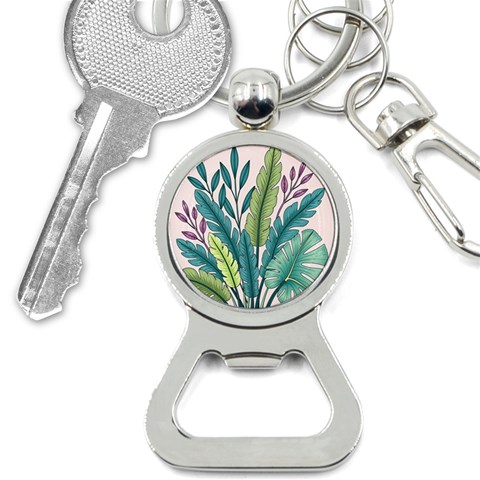 Illustrations Plants Nature Leaves Bottle Opener Key Chain from ArtsNow.com Front