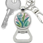 Illustrations Plants Nature Leaves Bottle Opener Key Chain