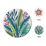 Illustrations Plants Nature Leaves Playing Cards Single Design (Round)