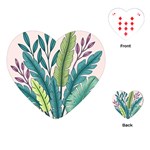 Illustrations Plants Nature Leaves Playing Cards Single Design (Heart)