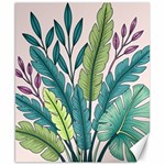 Illustrations Plants Nature Leaves Canvas 8  x 10 