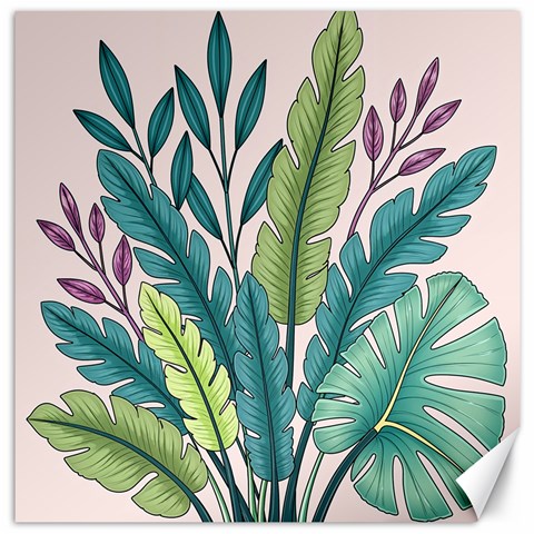 Illustrations Plants Nature Leaves Canvas 12  x 12  from ArtsNow.com 11.4 x11.56  Canvas - 1