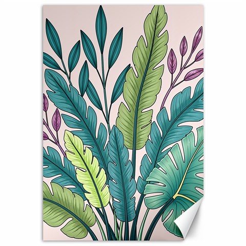 Illustrations Plants Nature Leaves Canvas 12  x 18  from ArtsNow.com 11.88 x17.36  Canvas - 1