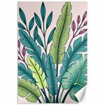 Illustrations Plants Nature Leaves Canvas 12  x 18 