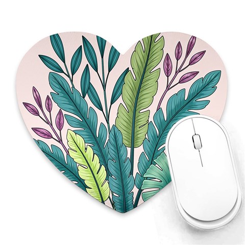 Illustrations Plants Nature Leaves Heart Mousepad from ArtsNow.com Front