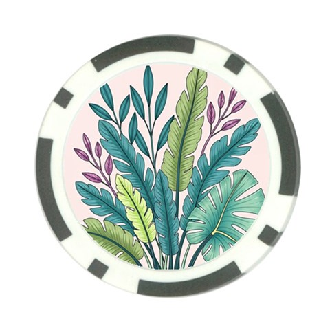 Illustrations Plants Nature Leaves Poker Chip Card Guard from ArtsNow.com Front