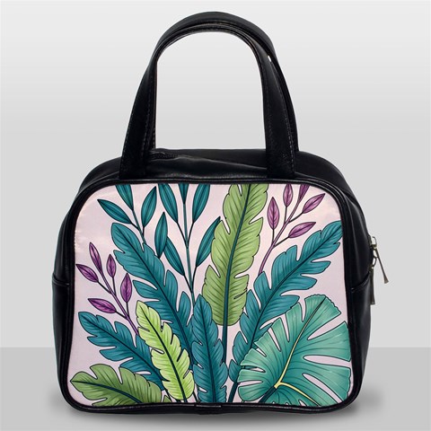 Illustrations Plants Nature Leaves Classic Handbag (Two Sides) from ArtsNow.com Front