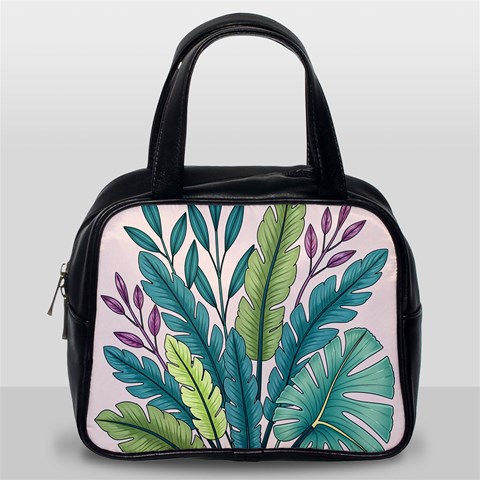 Illustrations Plants Nature Leaves Classic Handbag (Two Sides) from ArtsNow.com Back