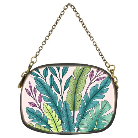 Illustrations Plants Nature Leaves Chain Purse (Two Sides) from ArtsNow.com Front