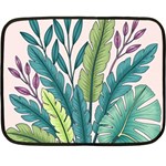 Illustrations Plants Nature Leaves Fleece Blanket (Mini)