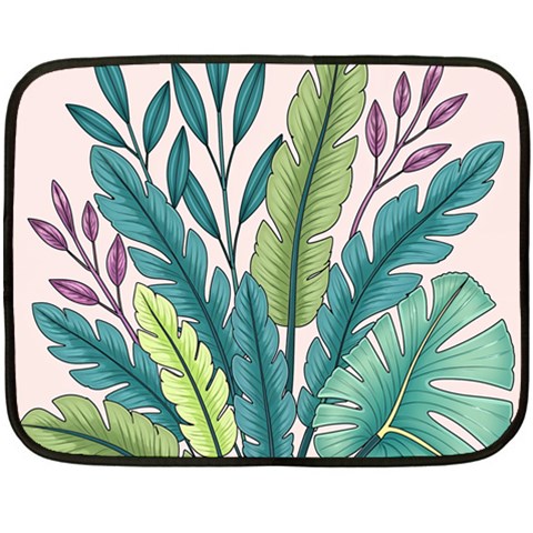 Illustrations Plants Nature Leaves Two Sides Fleece Blanket (Mini) from ArtsNow.com 35 x27  Blanket Front