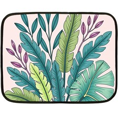 Illustrations Plants Nature Leaves Two Sides Fleece Blanket (Mini) from ArtsNow.com 35 x27  Blanket Front