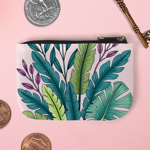 Illustrations Plants Nature Leaves Mini Coin Purse from ArtsNow.com Back