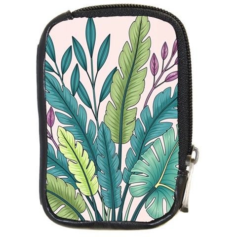 Illustrations Plants Nature Leaves Compact Camera Leather Case from ArtsNow.com Front