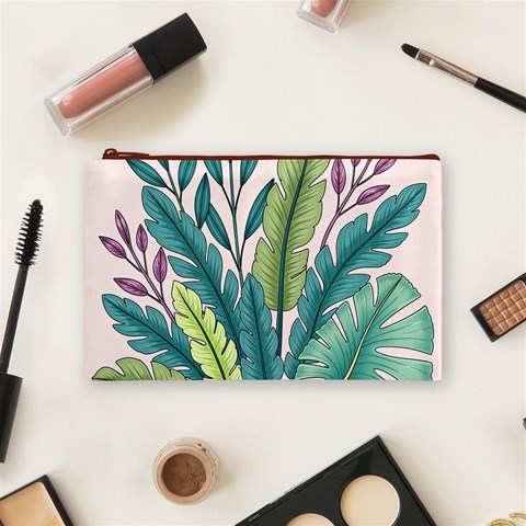 Illustrations Plants Nature Leaves Cosmetic Bag (Medium) from ArtsNow.com Front