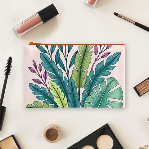 Illustrations Plants Nature Leaves Cosmetic Bag (Medium) from ArtsNow.com Front