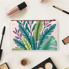 Illustrations Plants Nature Leaves Cosmetic Bag (Medium) from ArtsNow.com Back