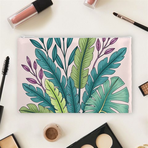 Illustrations Plants Nature Leaves Cosmetic Bag (Large) from ArtsNow.com Front