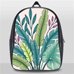 Illustrations Plants Nature Leaves School Bag (Large)