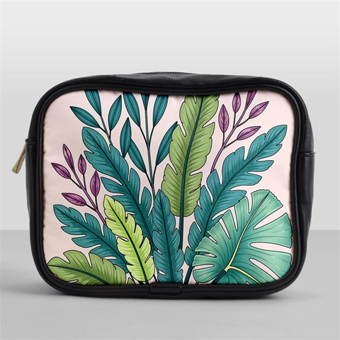 Illustrations Plants Nature Leaves Mini Toiletries Bag (One Side) from ArtsNow.com Front