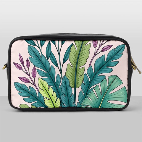 Illustrations Plants Nature Leaves Toiletries Bag (One Side) from ArtsNow.com Front