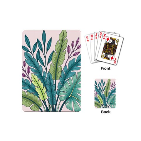 Illustrations Plants Nature Leaves Playing Cards Single Design (Mini) from ArtsNow.com Back