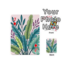 Jack Illustrations Plants Nature Leaves Playing Cards 54 Designs (Mini) from ArtsNow.com Front - DiamondJ