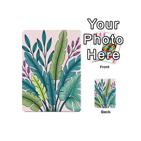 Illustrations Plants Nature Leaves Playing Cards 54 Designs (Mini) from ArtsNow.com Back