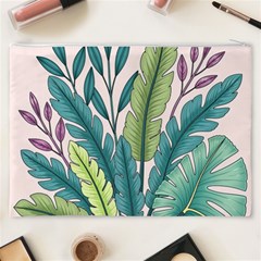 Illustrations Plants Nature Leaves Cosmetic Bag (XXXL) from ArtsNow.com Back