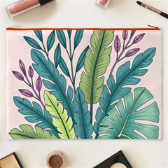 Illustrations Plants Nature Leaves Cosmetic Bag (XXXL) from ArtsNow.com Back