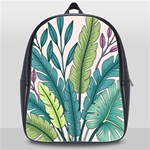 Illustrations Plants Nature Leaves School Bag (XL)