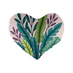 Illustrations Plants Nature Leaves Standard 16  Premium Heart Shape Cushions