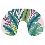 Illustrations Plants Nature Leaves Travel Neck Pillow