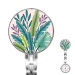 Illustrations Plants Nature Leaves Stainless Steel Nurses Watch