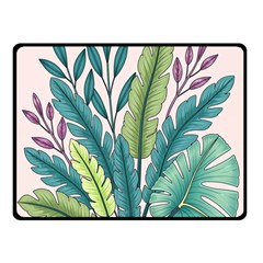 Illustrations Plants Nature Leaves Two Sides Fleece Blanket (Small) from ArtsNow.com 45 x34  Blanket Front